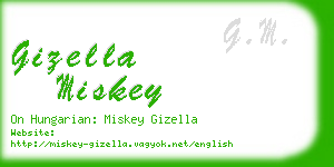 gizella miskey business card